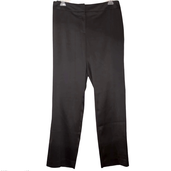 Apt 9 Black Satin Straight Leg Trouser Pants NEW - Picture 1 of 7